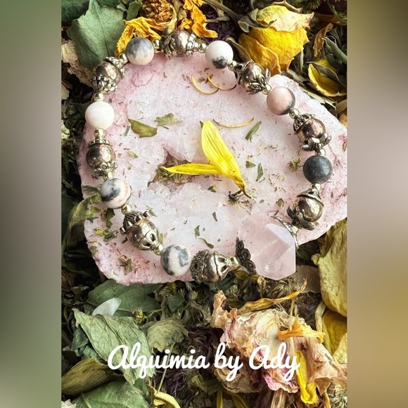 Silver pastel gemstones bracelet - Picture 1 of 1